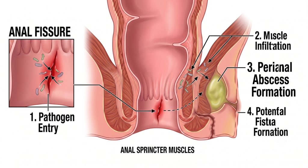 fissure complication